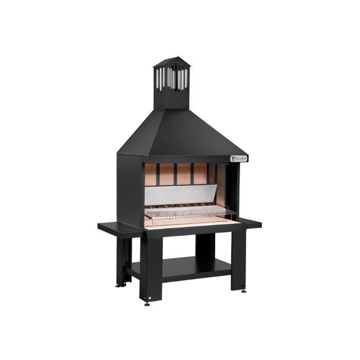 Fireplace large noire vulcano